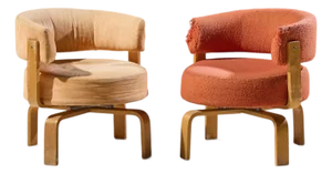 Carina Bengs for Ikea Fridene Mid Century Swedish Bentwood Swivel Lounge Chairs - Pair
