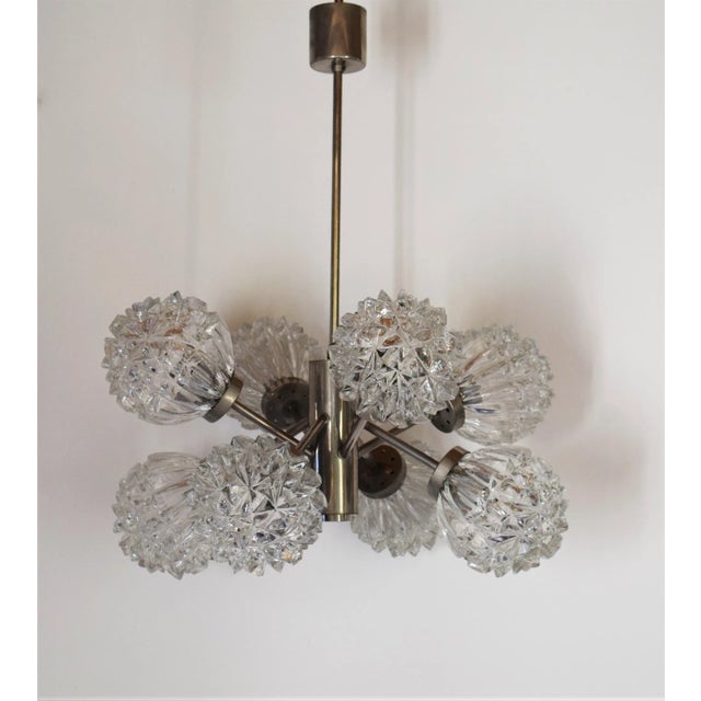 1960s Mid-Century Hedgehog Glass Sputnik Hanging Lamp from Richard Essig, 1960s For Sale - Image 5 of 8