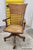 This is a great antique quartered oak Edwardian style swivel office desk chair, c1910s. Solid oak construction with...