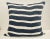 Square Blue and White Stripes Toss Pillow For Sale - Image 12 of 12