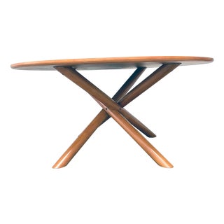 Beautiful Mid Century Modern 60 in Dining Table in the Style of Jürg Bally For Sale