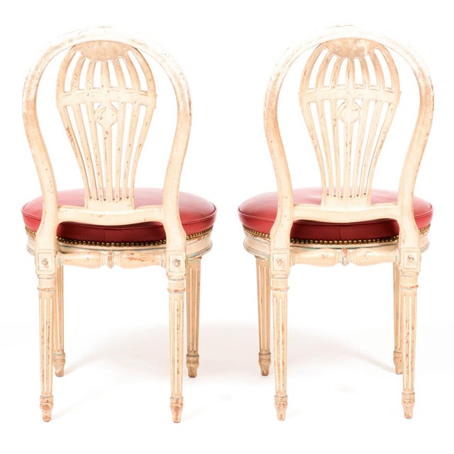 Burnt Orange 1950s French Louis XV and Jansen Style Hot Air Balloon Mongolfier Mongolfiere Chairs in Coral Quality Upholstery- Set of 6 For Sale - Image 8 of 10