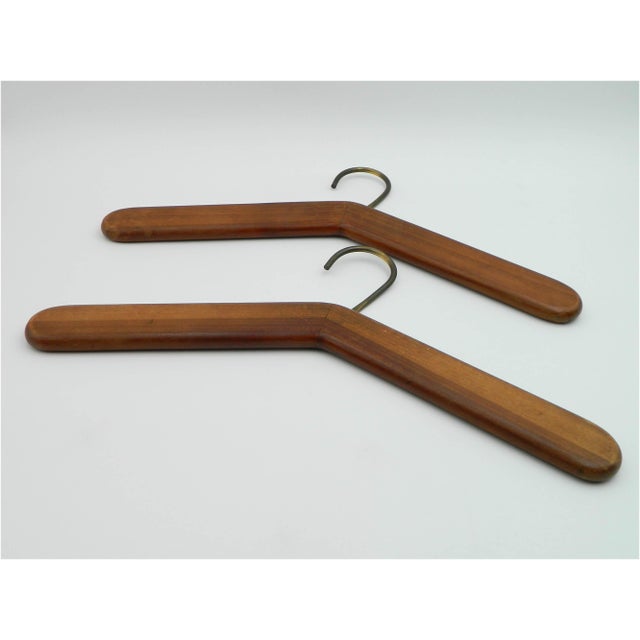 Wood Vintage Clothes Hangers in Walnut by Carl Auböck for Werkstätte Carl Auböck, Set of 2 For Sale - Image 7 of 11