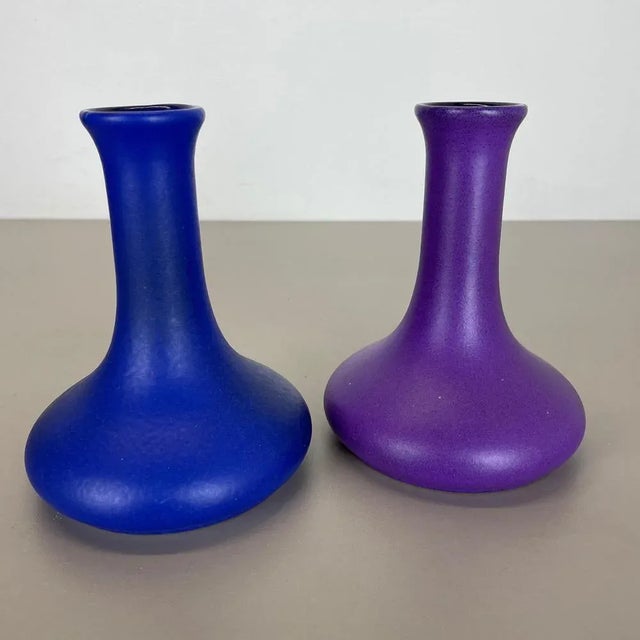 Ceramic Studio Pottery Vases from Marei Ceramics, Germany, 1970s, Set of 2 For Sale - Image 16 of 18
