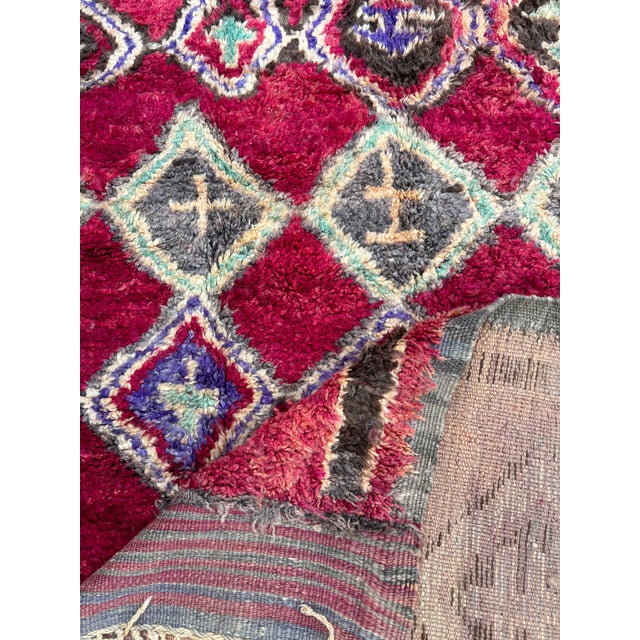 Antique Talsint Moroccan Rug 200 × 370 Cm – Rare Vintage Berber Carpet – Handwoven Atlas Wool For Sale - Image 11 of 11