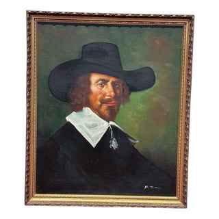 F Rowe, Portrait of the Painter Hendrick Martensz, Paint, Framed For Sale