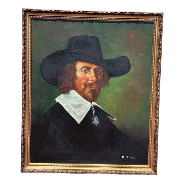 F Rowe, Portrait of the Painter Hendrick Martensz, Paint, Framed For Sale
