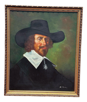 F Rowe, Portrait of the Painter Hendrick Martensz, Paint, Framed