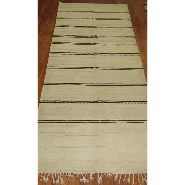 Mid 20th Century striped Gallery size kilim