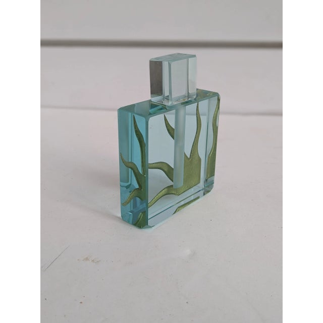 Mid 20th Century Felt Glass-Jeffrey M. Andrews Cold Cut Glass Perfume Bottle For Sale - Image 10 of 11