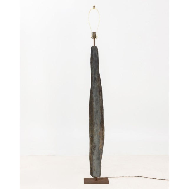Contemporary Late 20th Century Petrified Wood Floor Lamp For Sale - Image 3 of 6