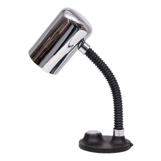 Vintage Chrome Goose Neck Table Lamp from Hillebrand Lighting, 1970s For Sale