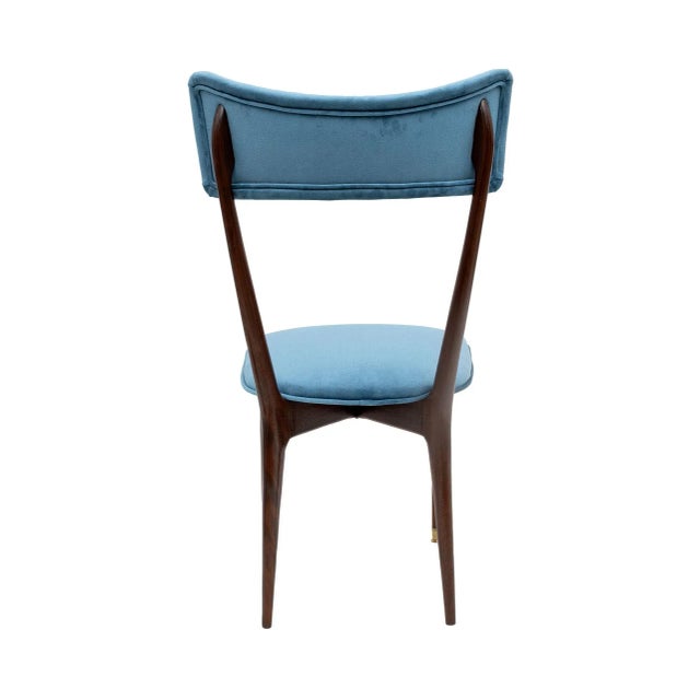 1950s Mid-Century Modern Velvet Dining Chairs, 1950s, Set of 6 For Sale - Image 5 of 10