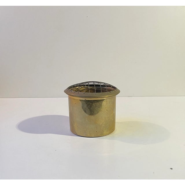 Brutalist Vintage Brutalist Caged Vase or Urn in Brass, 1970s For Sale - Image 3 of 8