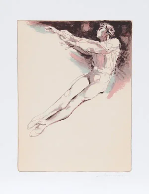 Jim Jonson, "Male Dancer," Lithograph