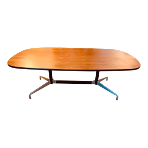 Late 20th Century Eames Race Track Dining Table in Walnut