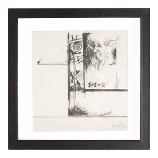 1969 Charcoal Drawing by James L. Bruch For Sale