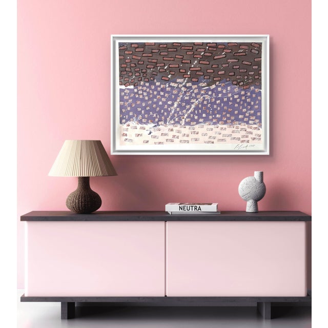 Barbara Beck 1988 Abstract Painting on Paper - Signed/Dated/Unframed For Sale - Image 4 of 8