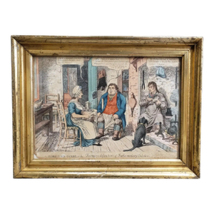 Circa 1813 English Thomas Tegg Hand-Colored Engraving in Period Frame