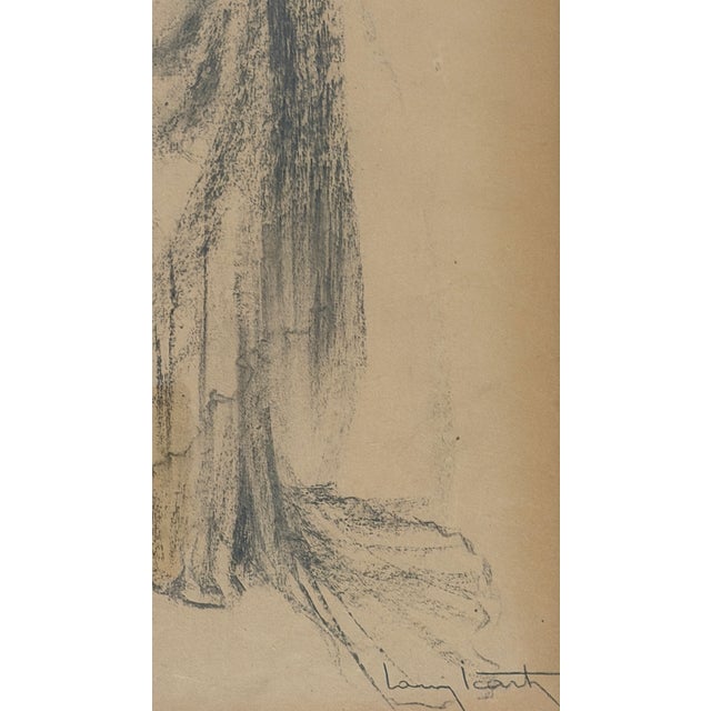 Louis Icart, Female Figure, Late 19th Century, Charcoal on Paper For Sale - Image 3 of 7