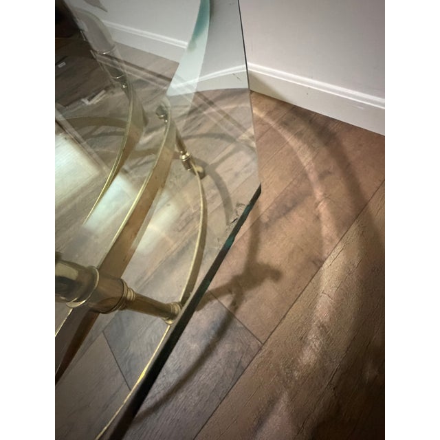 Brass 1960s Attributed LaBarge Swan Coffee Table For Sale - Image 8 of 8