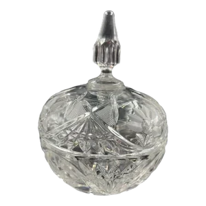 Early 20th Century Cut Crystal Covered Candy Dish
