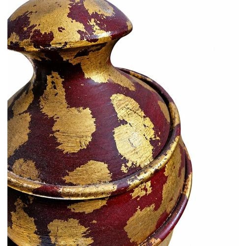 Gold decorated ceramic vase lamp by Hubert Olivier / France 1970s Height 50Depth 34Width 34 Up to 250V (Europe/UK...