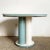 Step into the vibrant world of postmodern design with this striking Teal and White Laminate Dining Table. This unique...