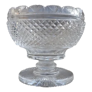 1990s Waterford Crystal Master Cutter Footed Fruit Bowl, Prestige Collection