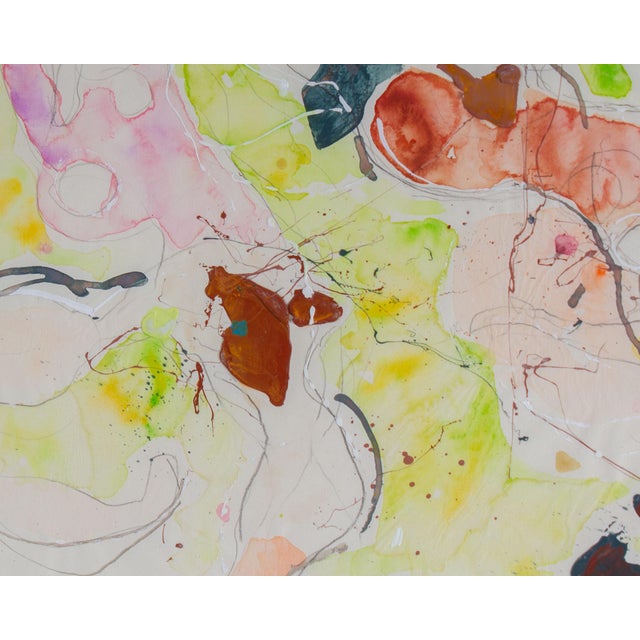 Abstract Mixed Media Painting of Figures by Walter Sorge For Sale In Indianapolis - Image 6 of 9