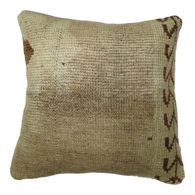 Oushak rug pillow rug no. p2463 For Sale
