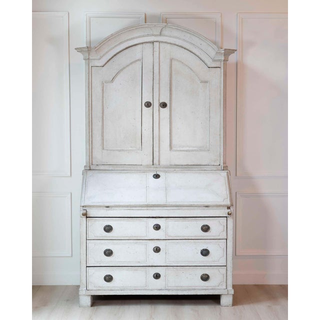 18th century Swedish Gustavian secretary cabinet For Sale - Image 11 of 15