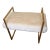 Jonathan Adler Modern Goldfinger Brass & Faux Fur Ottoman / Stool For Sale