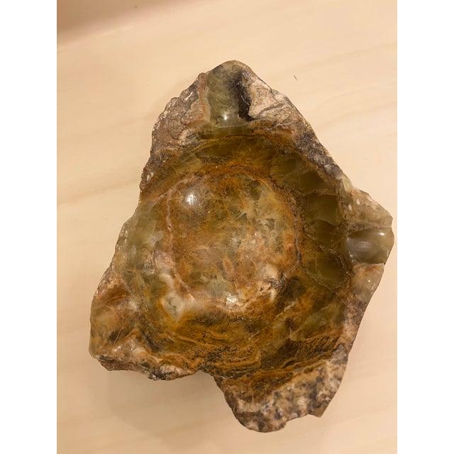1970s Mid Century Modern - Brutalist Italian Earth Tone Stone Ashtray / Trinket Holder For Sale - Image 5 of 12