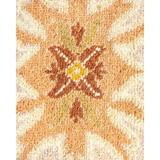 Contemporary Vintage Traditional Hand Knotted Wool Area Rug, Gold - 6'4" X 9'2" For Sale - Image 3 of 9