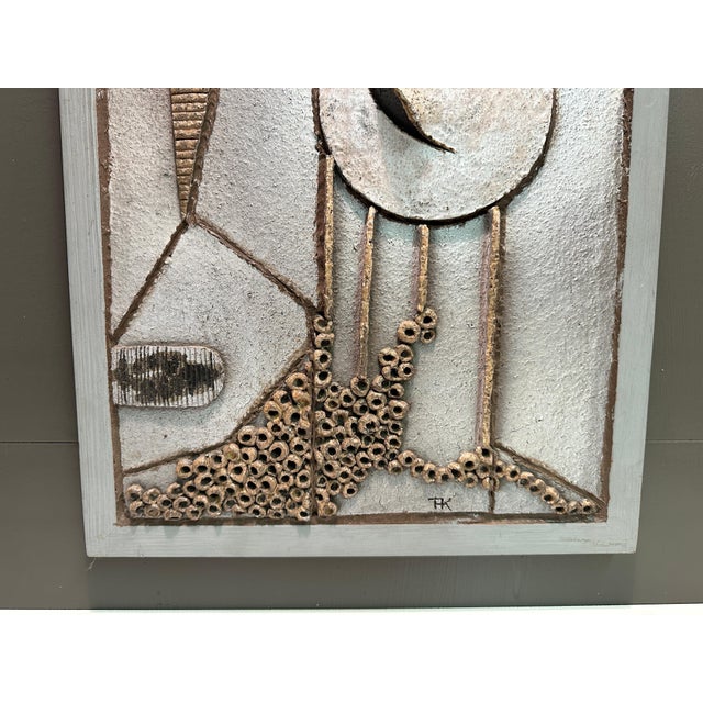 Brutalist Ceramic Wall Sculpture For Sale - Image 11 of 12