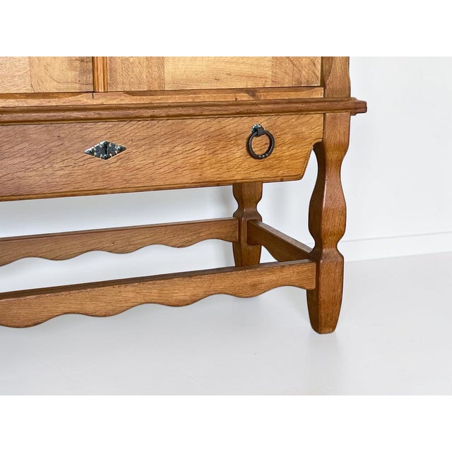 Vintage Oak Sideboard by Henning Kjærnulf for Nyrup Furniture Factory, Denmark, 1960s For Sale - Image 4 of 18