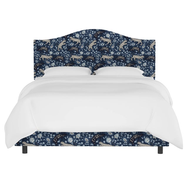 Queen Bed, Leopard Blue For Sale In Chicago - Image 6 of 6