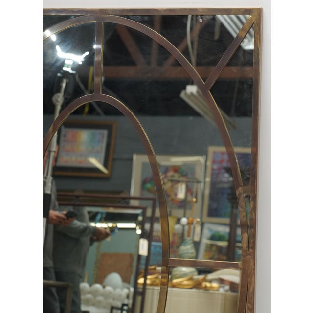 Late 20th Century Late 20th Century Indoor Outdoor Designer Mirror Custom Stainless Steel Full Back, Framed For Sale - Image 5 of 6