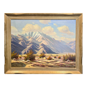 Paul Grimm -Spring 1957 Mojave Desert Amazing Landscape -Oil Painting