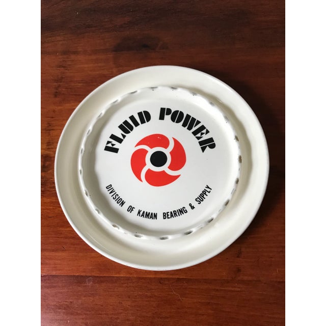 Ceramic Vintage Ceramic Fluid Power (Kaman Bearing & Supply) Advertising Ashtray For Sale - Image 7 of 7