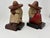 Vintage Mexican Carved Wood Sculpture Polychrome Bookends Siesta Folk Art 1950s For Sale - Image 4 of 11