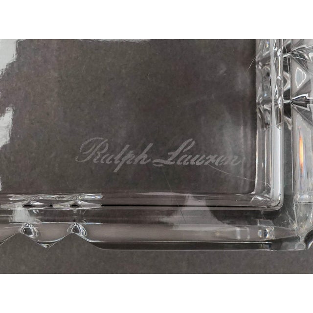 Ralph Lauren Vintage Glen Plaid Crystal Cut Glass Trinket Dresser Box For Sale - Image 9 of 10