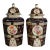 Pair of Antique Royal Crown Derby Porcelain Floral Decorated Lidded Urns C1890 For Sale