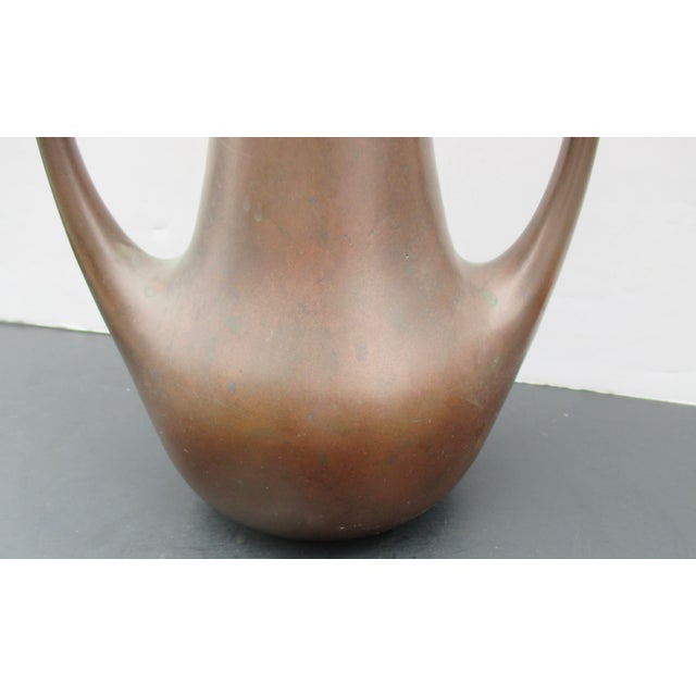 Bronze Mid-Century Bronze Two-Handled Vase For Sale - Image 8 of 8