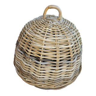 Large and Sturdy English Wicker Garden Cloche For Sale