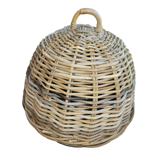 Large and Sturdy English Wicker Garden Cloche For Sale