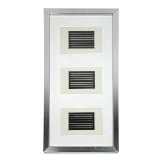 Donald Judd "The Last Editions" Miniature Abstract Prints on Vellum Set of 3, Framed, Brooke Alexander Gallery Nyc For Sale