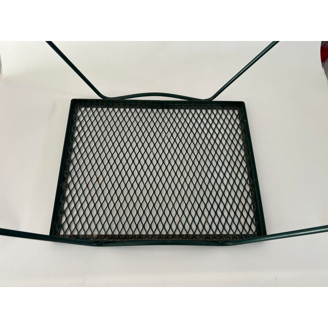 1970s 70's Midcentury Modern Mesh Top Outdoor Table For Sale - Image 5 of 9