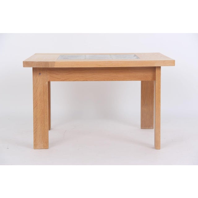 Brown Vintage Danish Coffee Table in Oak with Green Tiles by Edmund Jørgensen, 1970s For Sale - Image 8 of 8